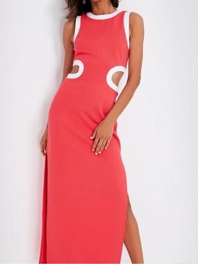 STAUD Dolce Dress Hibiscus EUC